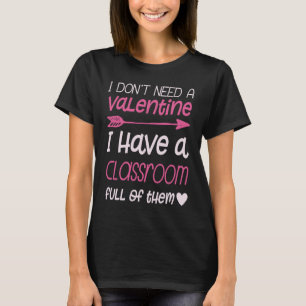 T-shirt Saint-Valentin Professeur Cute Arrow Heart Pink Cl