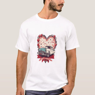 T-shirt Saint Valentin, Retro Romance