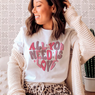 T-shirt Saint Valentin Retro Super Heart Word Art