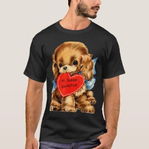 T-shirt Saint-Valentin Rétro Vintage Chien Saint-Valentin 