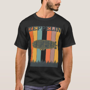 T-shirt Saint-Valentin Rétro Zeppelin Dirigeable Vintage 7