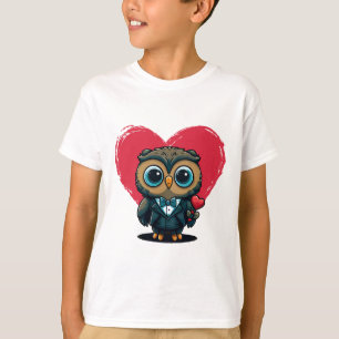 T-shirt Saint Valentin Romance avec la salle Adorable Owl
