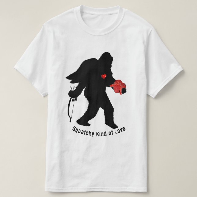 T-shirt Saint Valentin Sasquatch (Design devant)