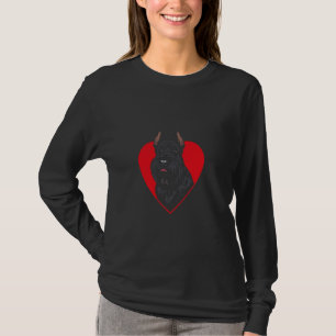 T-shirt Saint Valentin Schnauzer Chien Coeur