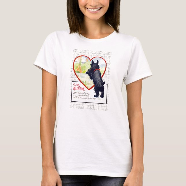 T-shirt Saint-Valentin Scottie chien Terrier écossais (Devant)