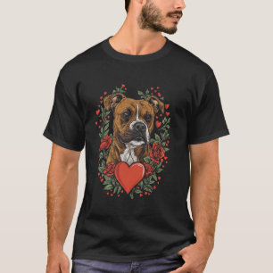 T-shirt Saint-Valentin Staffordshire Bull Terrier
