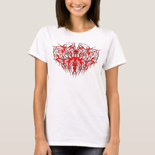 T-shirt Saint-Valentin Tatouage Tribal des Coeurs rouges
