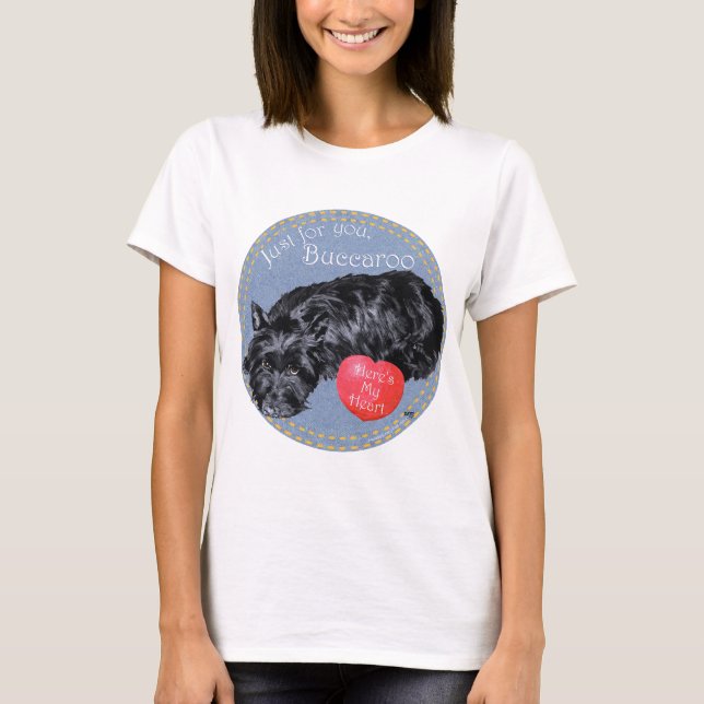 T-shirt Saint-Valentin Terrier Écossais (Devant)