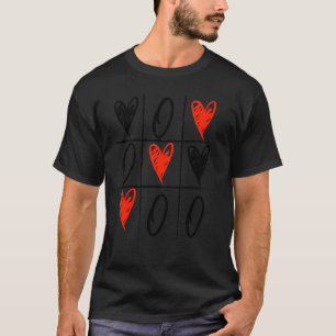 T-shirt Saint Valentin Tic Tac Toe Heart