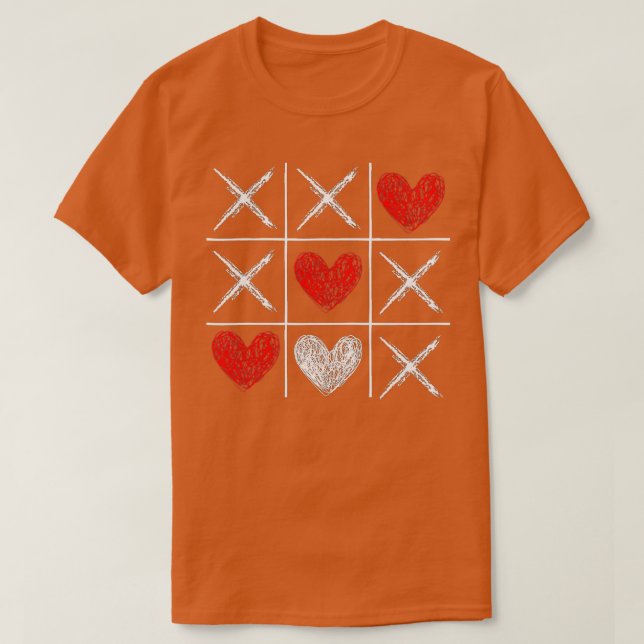 T-shirt Saint Valentin Tic Tac Toe Valentine Amour Drôle H (Design devant)