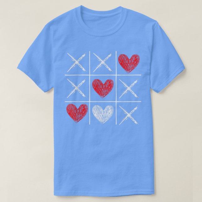T-shirt Saint Valentin Tic-Tac-Toe XO-XO Funny Valentine G (Design devant)
