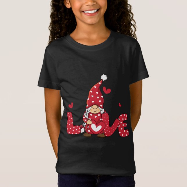 T-Shirt Saint Valentin Trois Gnomes tenant le léopard du c (Devant)