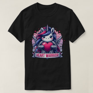 T-shirt Saint Valentin Unicorne d'amour Heart Warrior