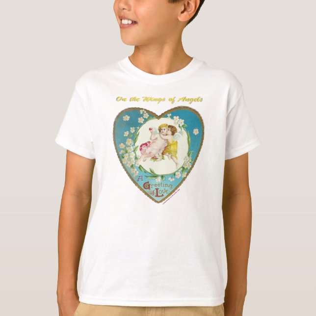 T-shirt Saint-Valentin victorien sur les anges des cadeaux (Devant)