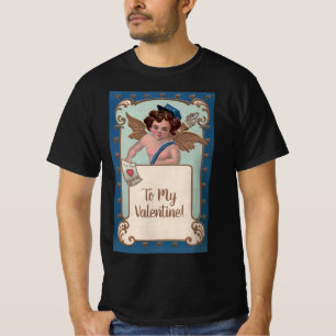 T-shirt Saint-Valentin vintage, Chérubin avec lettres d'am