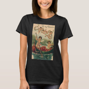 T-shirt Saint-Valentin vintage, chérubins victoriens dans
