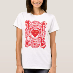 T-shirt Saint-Valentin vintage, cœurs victoriens découpés
