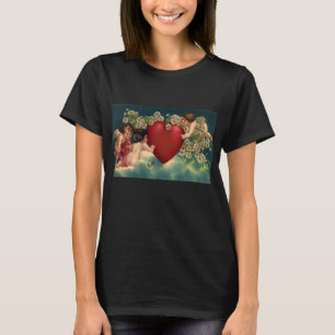 T-shirt Saint-Valentin vintage victorien Chérubins au Para
