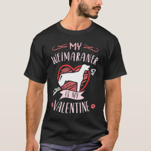 T-shirt Saint Valentin Weimaraner Chien Valentine