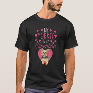 T-shirt Saint Valentin Yorkshire Terrier Mon Yorkie est mo