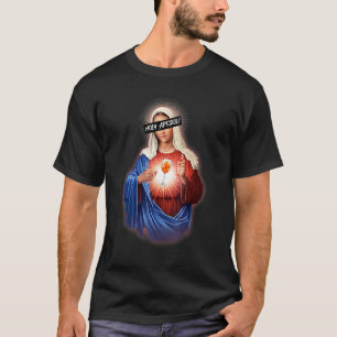 T-shirt Sainte Aperoli Mère Maria tenant un verre de vin