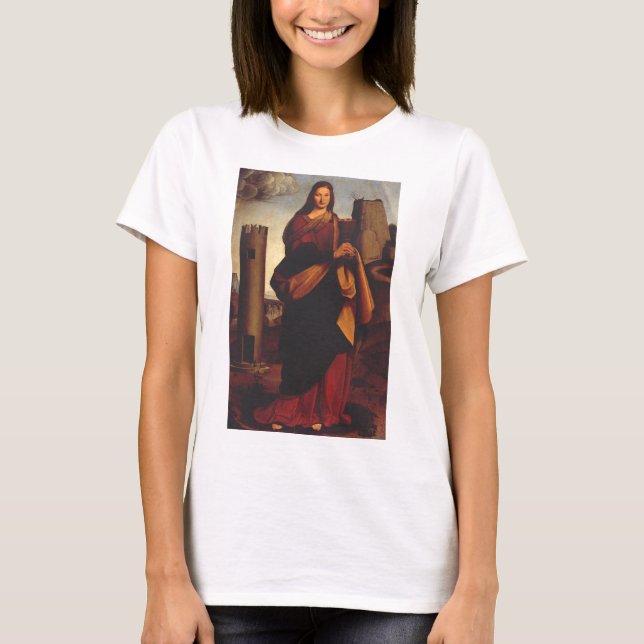 T-shirt Sainte-Barbe Icône Sacrée Art Graphique (Devant)