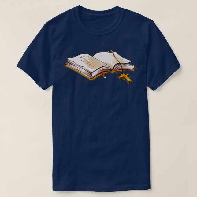 T-shirt Sainte Bible avec Croix (Design devant)