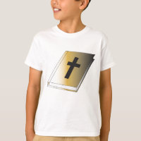 Sainte Bible dorée avec Croix Noire Religieuse
