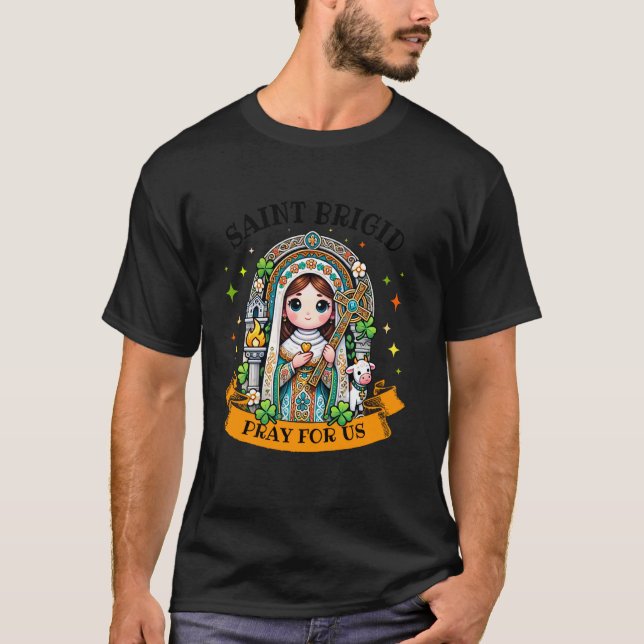 T-shirt Sainte Brigitte d'Irlande Sainte patronne d'Irland (Devant)