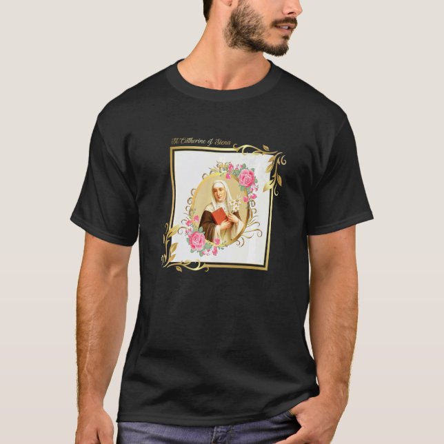 T-shirt Sainte Catherine De Sienne Catholicité Pureté Fill (Devant)