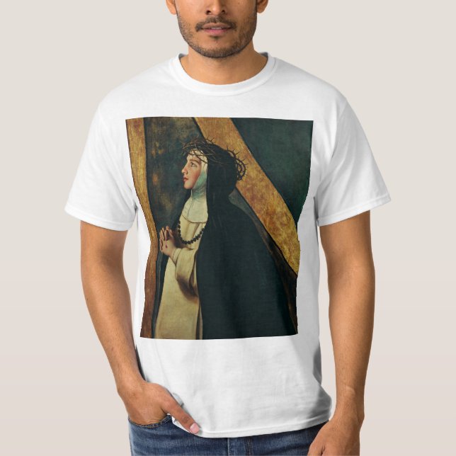 T-shirt Sainte Catherine de Sienne par Juan Bautista Maino (Devant)