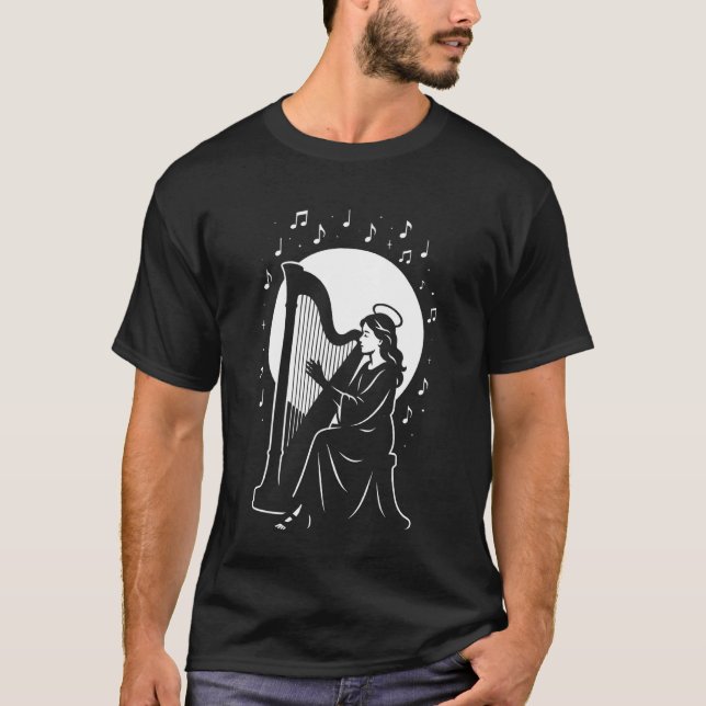 T-shirt Sainte Cécile Confirmation Harpe Sainte Patronne C (Devant)