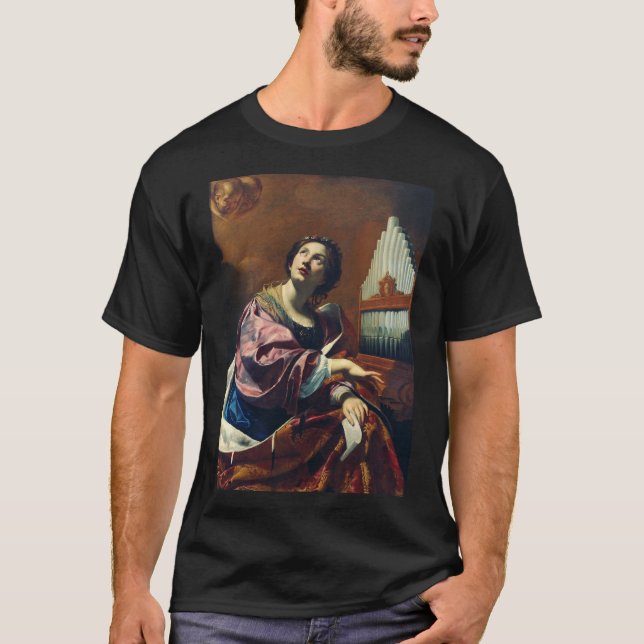 T-shirt Sainte Cécile Premium "Concert céleste" Impression (Devant)