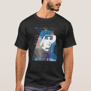 T-shirt Sainte Faustine Kowalska Grande Amour Citation Cat