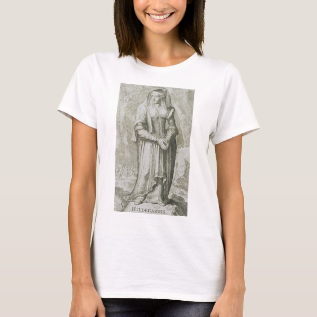 T-shirt Sainte Hildegarde de Bingen Art Mystique Médiéval (Devant)