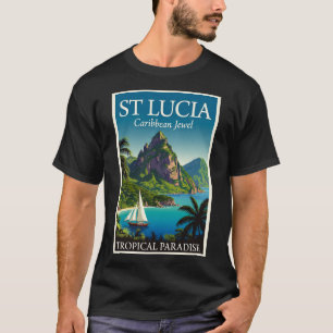 T-shirt Sainte-Lucie, joyau des Caraïbes
