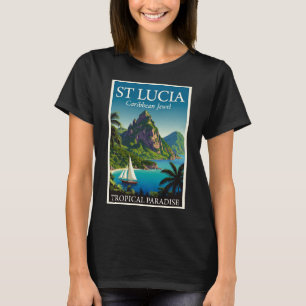 T-shirt Sainte-Lucie, joyau des Caraïbes