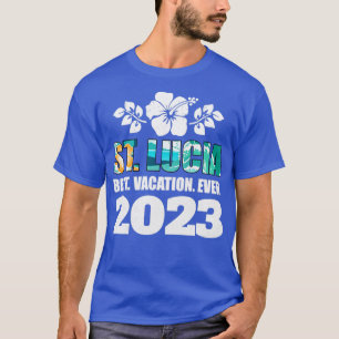 T-shirt Sainte-Lucie Meilleur Vacances En Famille 2023