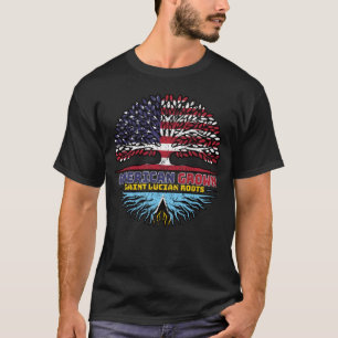 T-shirt Sainte-Lucie Saint-Lucien Américain États-Unis Rac
