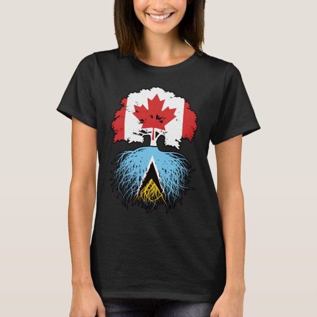 T-shirt Sainte-Lucie Sainte-Lucie Canadian Canada Tree Roo (Devant)