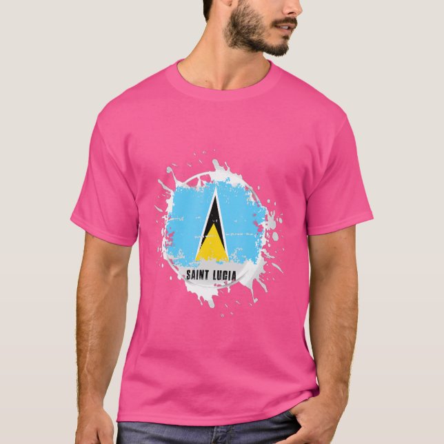 T-shirt Sainte-Lucie Splash (Devant)