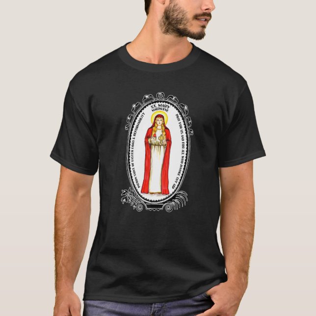 T-shirt Sainte Marie-Madeleine Priez Pour Nous Patron Cath (Devant)