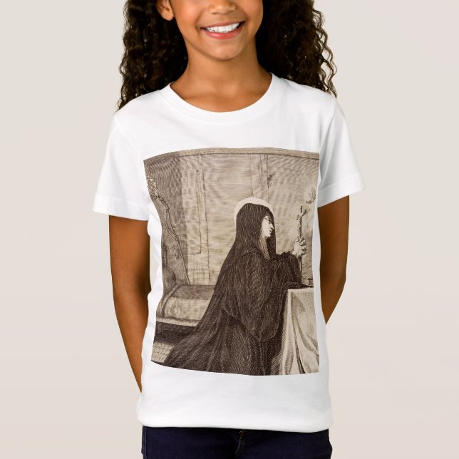 T-Shirt Sainte Scholastique Patronne de l'école (Devant)