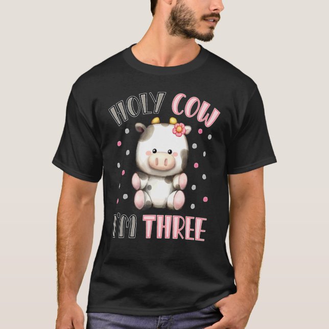 T-shirt Sainte vache Je suis trois mignons animaux de ferm (Devant)