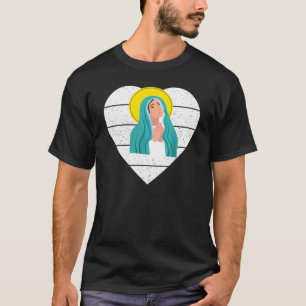 T-shirt Sainte Vierge Marie Saint Rosaire Catholique Dévot