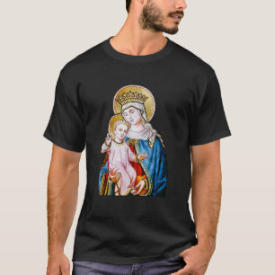 T-shirt Sainte Vierge Marie tenant le bébé Jésus