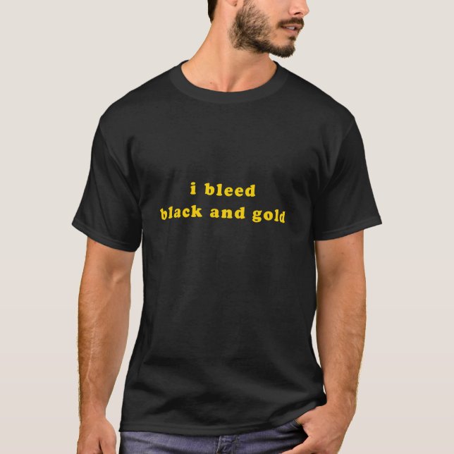 T-shirt Saints - je saigne le noir et l'or (Devant)
