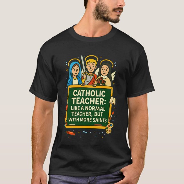 T-shirt Saints patrons de l'appréciation des enseignants c (Devant)