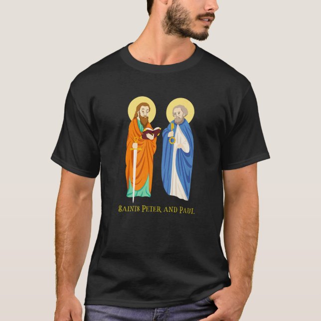 T-shirt Saints Pierre et Paul Les Clés de la fête catholiq (Devant)