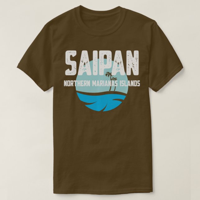 T-shirt Saipan CNMI Sun et manches longues de mer (Design devant)